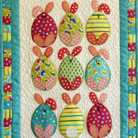 Easter Egg Bunnies wall hanging